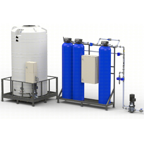 Automatic water demineralisation station